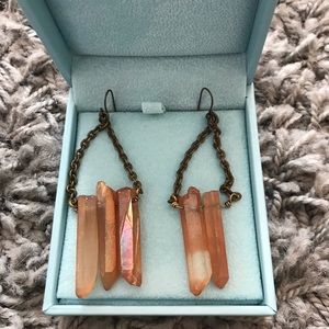 Gem dangle earrings